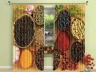 Various Condiments 3D Curtain Blockout Photo Printing Curtains Drape Fabric