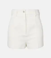 [Dolce & Gabbana] Dolce & Gabbana Cotton and linen-blend shorts AU 6 white