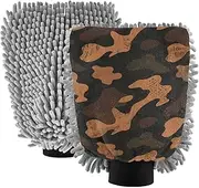 Retro Camouflage Black Brown Car Wash Mitts Scratch-Free Car Washing Glove Car Cleaning Wash