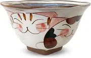J-Kitchens Workshop Sho~ 180467 Square High Stand, Rice Bowl, Blue, 3 Kittens, Hasami Yaki, Made in Japan