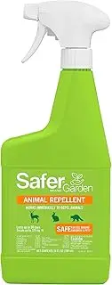 Safer Brand Garden SG3145 Animal Ready-to-Use Spray – Dual-Action Formula Repels Birds, Cats, Deer, Dogs, Groundhogs, Rabbits, Raccoons, Skunks & Squirrels – Protects up to 375 Sq Ft, Green