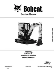 Paper Bobcat E27Z Compact Excavator Workshop Manual Service Shop Repair 7354905