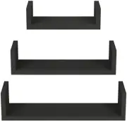 Juego De 3 Repisa Madera Para Pared Estantes Flotantes Cocina Cuarto Moderna Set