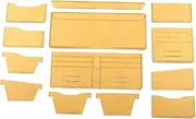 1 Set Leather Wallet Production Template Patterns Stencils for DIY Crafting Sturdy Reusable Design for Creating Unique Multi Use Leather Patterns