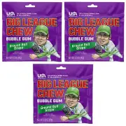 Grape Bubble Gum 3-Pack - 2.12Oz - Baseball Candy