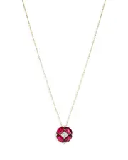 Bloomingdale's Fine Collection Ruby & Diamond Pendant Necklace in 14K Yellow Gold, 16