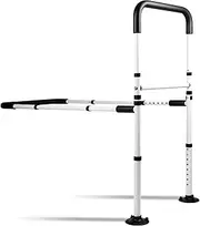 Bed Assist Rails Adjustable, Safety Bed Handle with Leg, Fall Prevention Hand Guard Grab Bar Bed Cane, Bed Rails for Elderly, Adults, Senior, Handicap, Disabled, Fit King, Queen, Full, Twin