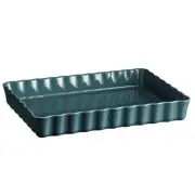NEW Emile Henry Deep Rectangular Tart Dish Blue Flame 24x34cm