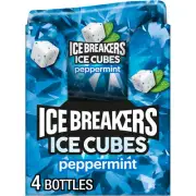 ICE BREAKERS Ice Cubes Peppermint Sugar 40 Count (Pack of 6), white, blue