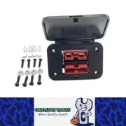 Double 50A Anderson style Plug Red Flush Mount Bracket Includes 2 x 50Amp Plugs