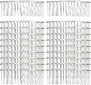 Lawie 20 Pack Bulk 30 Teeth Large Wide Metal Silver Side Hair Combs Base Wire Twist Hair Comb Clips Wedding Bridal Veil Combs Decorative Headpiece French Twist Updo Bun Holder Accessories