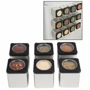 Magnetic Spice Dispenser Jars to Stick on Refrigerator Door (6 jars)