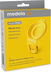 Medela Hands-free Membranes, 2 x Silicone Membranes, Accessories for MedelaHands-free Breast Pump, Accessories for Hands-Free Collection Trays