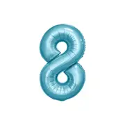 34 Inch Baby Blue Balloon Number 8
