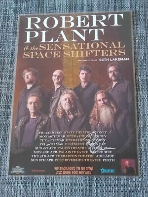 ROBERT PLANT - 2018 AUSTRALIA TOUR POSTER - SIGNED AUTOGRAPHED - LAMINATED