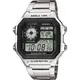 CASIO WATCH 卡西歐世界地圖十年電力不鏽鋼數位石英腕錶 型號：AE-1200WHD-1A【神梭鐘錶】