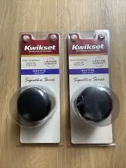 Kwikset Inactive DOOR KNOBS (2) Juno Venetian Bronze 97880-669 NEW