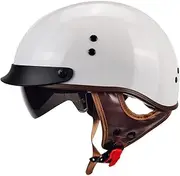 German Vintage Half Motorcycle Helmet, Half Helmets DOT/ECE Certified Retro Open Face Motorcycle Jet Helmet for Cycles, Motorcycles, Cruiser, Scooter E,M57-58cm