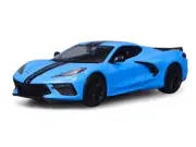 2020 Chevrolet Corvette Stingray Z51 - Blue 1:24 Scale Model Maisto - 31527BL-TS