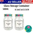 12PCS 500ML Glass Preserving Jars Food Storage Container Kitchen Jam Jelly Spice