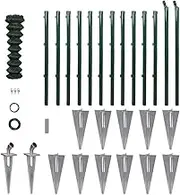 Chain Link Fence with Posts Spike Steel 2.6ftx82ft