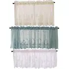 Short Sheer Curtain Kitchen Cafe Small Nets Voile Window Drapes Weave Tier Tulle