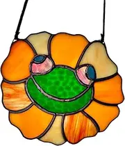Happy Frogs Suncatchers, Suncatchers Hanging Pendant, Stained Acrylic Suncatchers Window Wall Hanging Ornament, Window Frog Decoration For Living Room
