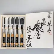 NOMI Chisel Jp Carpentry Woodworking Tool Lot of 5 Set With Paulownia Box