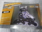 Mongoose ABEC 5 Adjustable Fling 90 Roller Blades Women's Size 5-8 Purple/Gray