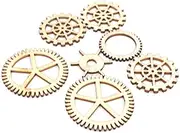 Wooden Gear Model Assortment 72pcs Decorative Gears Boys and Kit for Creative Learning