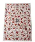 White Marble Dining Table Top Floral Pattern Inlay Work Meeting Table for Office