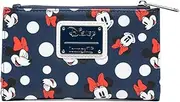 [Loungefly] Disney - Minnie Mouse Polka Dot Navy Zip Around Wallet, Navy