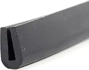 Draught excluder Tape Rubber Channel,Edge Trim Rubber Seal,for Protecting Edges, Black 5M. 2Mm Thick/14Mm * 12Mm(8Mm*6Mm)