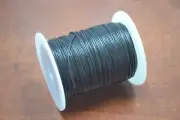100 METER GENUINE BLACK LEATHER BEADING CORD STRING DIY 0.5mm #A175