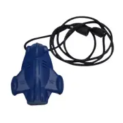 Chubuddy SpaceJet Chewy Pendant With Break Away Clasp Necklace- Navy Blue