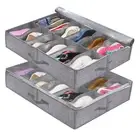 Shoes Container Moisture-resistant Compartment Design Foldable Under-bed Shoes