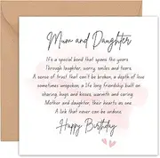 Mum Birthday Cards - Birthday Card Mum - Mum Birthday Card - From Daughter - Birthday Cards for Women - 60th 70th 80th 90th - Happy Cute Sentimental Special Mother - 14cm…