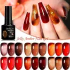 Jelly Amber Nail Polish Caramel Transparent Gel Polish Soak Off UV Gel Polish #