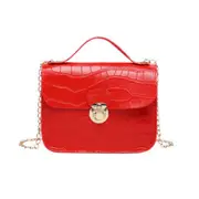 2Pcs Fashion Women Small Crossbody Bag Classic Crocodile Pattern Shoulder Handbags Lightweight Chain Strap Messenger Purse