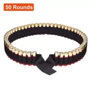 50 Rounds Shotgun Shell Holder Bandolier Belt 12/20GA Hunting Ammo Carrier Belts