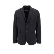 [HERNO] HERNO Technical seersucker single-breasted jacket Man 48 48 Blue