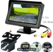4.3 INCH MONITOR REAR VIEW WIDE ANGLE CAMERA BACKUP REVERSE KIT CARS TRUCKS SUV