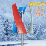 3000W Helix Wind Turbine Generator Vertical Windmill & MPPT Controller 12V/24V