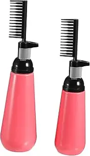 Vaguelly 2pcs Hair Dye Bottle Comb Professional Beauty Coloring Dispenser for Even Application Durable Environmental for Salon Home Use