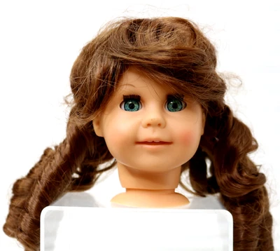 Doll Wig 12-13 Brown Stove Pipe Curls, Kemper Collection Modacrylic Wash/Air Dry