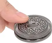 SustVita Metal Slider Haptic Coin for Adults Stress Relief Clicker Fingertip Slider Toy for ADHD (Silver)