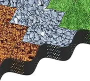 YUEWO HDPE 8 Inch (9x17FT) 155 sq ft Geocells Cellular Confinement System Gravel Grid Ground Stabilization Grid Paver for Gravel Stabilizer for Light Duty Traffic Areas Foot Traffic with 50pcs Buckles