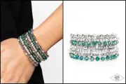 Paparazzi Ice Knowing You Green Bracelet NWT