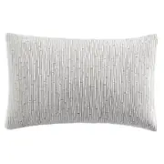 Donna Karan Home Embroidered Block Decorative Pillow, 11 x 22