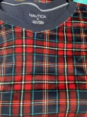 Nautica 2 Piece Fleece Pajamas Sleepwear Set Red Plaid Size 2X Women’s Pj